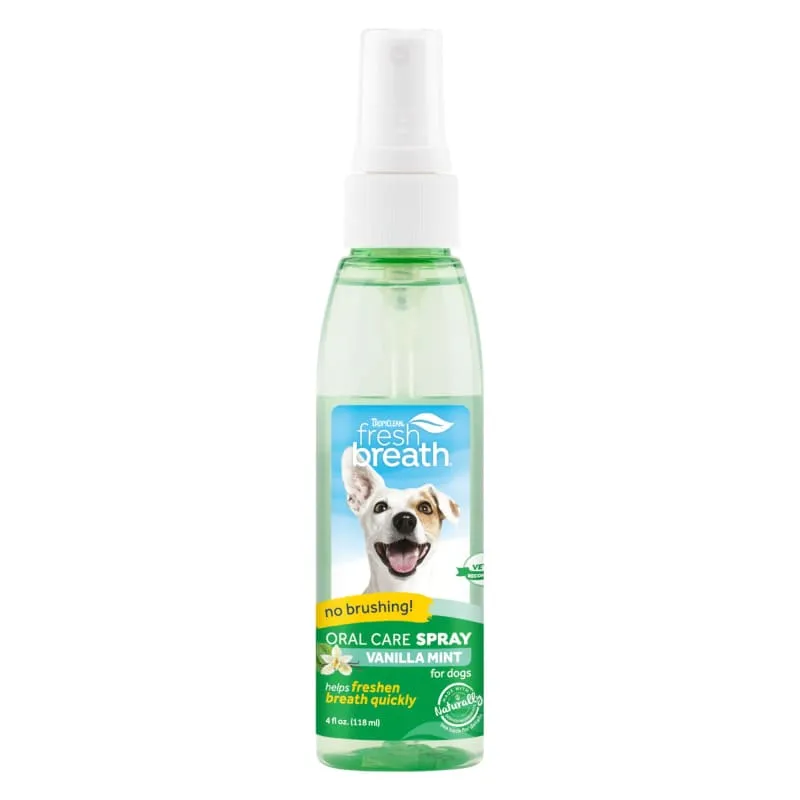 [15% OFF] Tropiclean Fresh Breath Vanilla Mint Oral Care Spray for Dogs & Cats 4oz