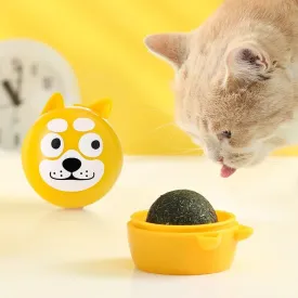 2 pcs Cartoon Catnip Balls, Teeth Cleaning Cat Toys Catmint