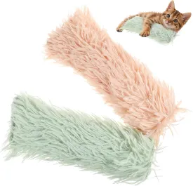 2pcs Catnip Kicker Toys for Cats,Cat Crinkle Toys,Soft Resistant Cat Pillows Toy, Interactive Crinkle Sound Catnip Toys for Indoor Cats,Promotes Kitten Exercise,Chewing and Teething, 2 Color