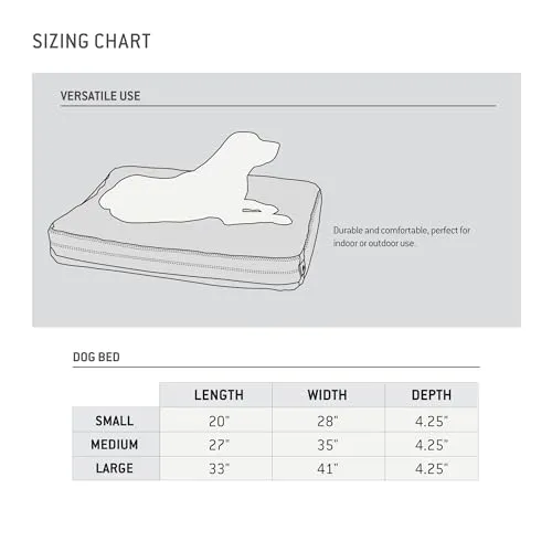 Carhartt P000041 Firm Duck Dog Bed, Durable Canvas Pet Bed