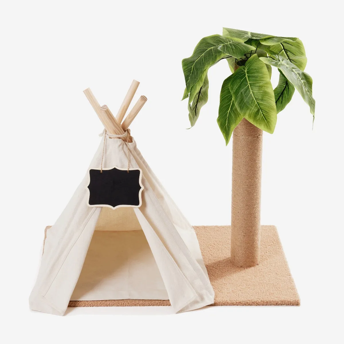Cat Teepee Bed with Scratching Post