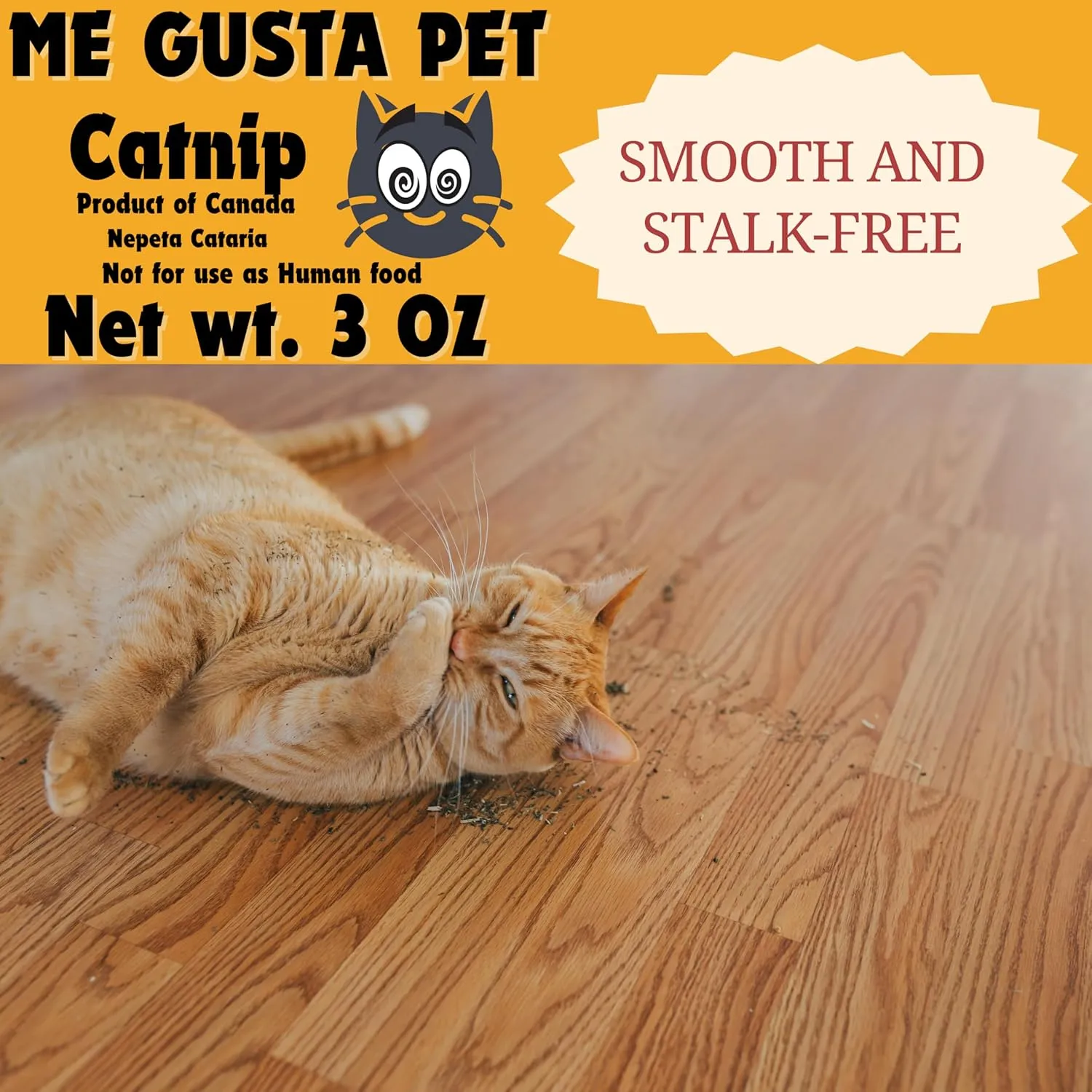 Catnip Stalkless Dried Ground Premium Bulk 3 Ounce Bag Strong Cat nip for Cats | Catnip Kitty Safe | All-Natural Cat Nip | Finely Ground Without Stalks or Stems (3 Ounce)
