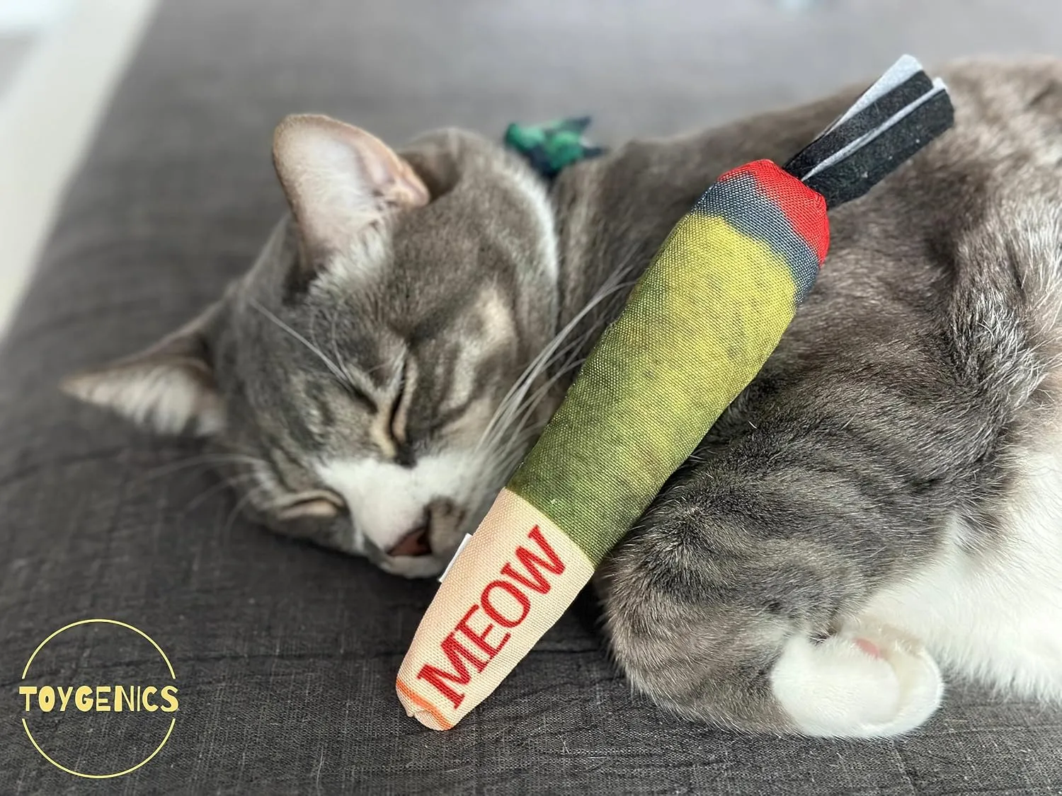 Doobie Catnip Toys for Cats - Soft, Bite-Resistant Cat Chew Toys with Long Shape for Kicking and Stress Relief