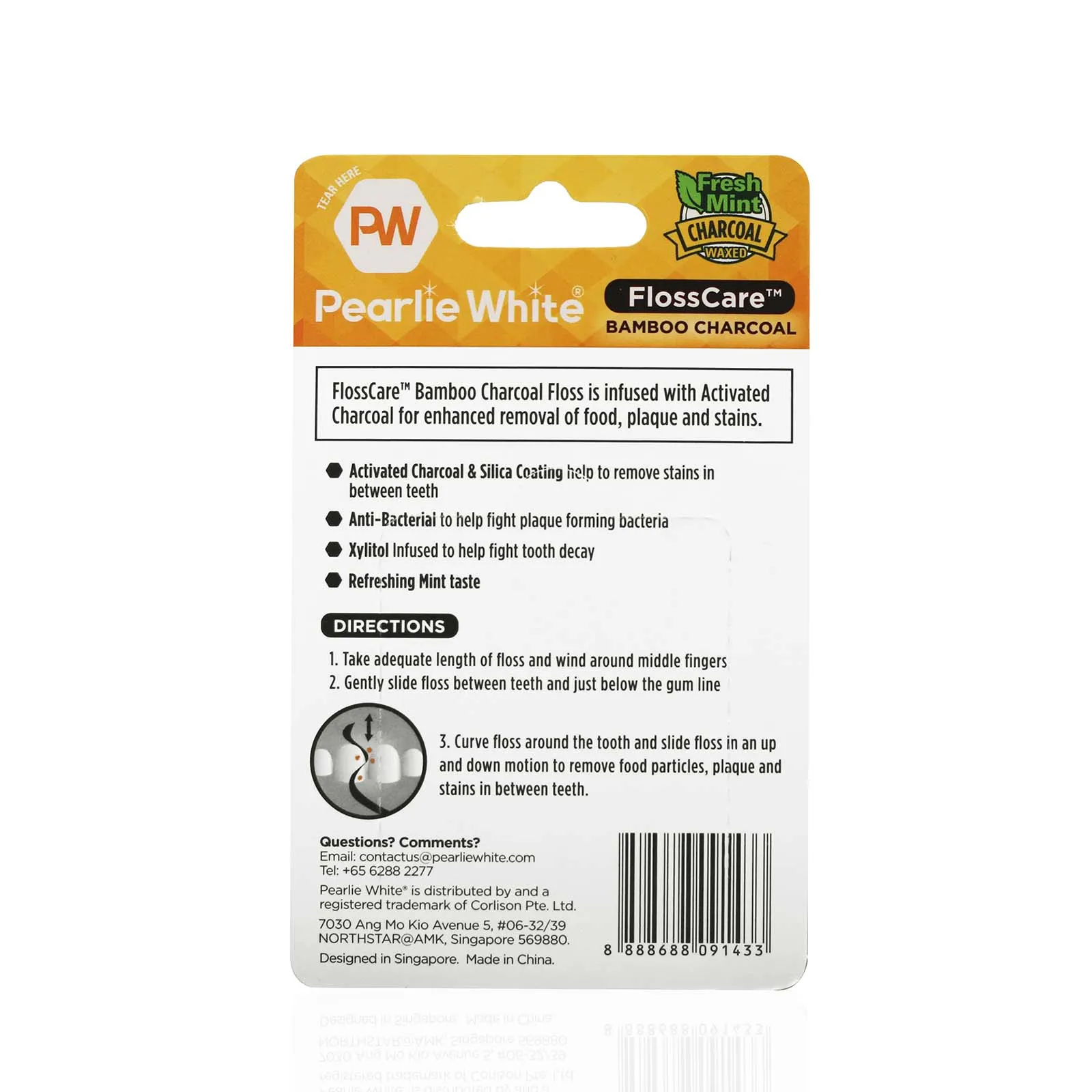 FlossCare Bamboo Charcoal Floss 50m *EXP DATE: APR 2025*