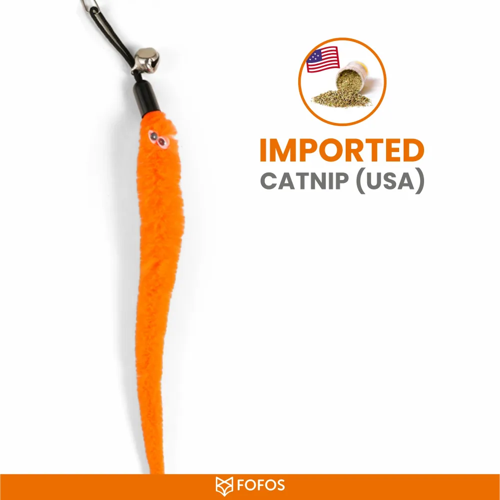 Fofos Retractable Worm Teaser for Cats
