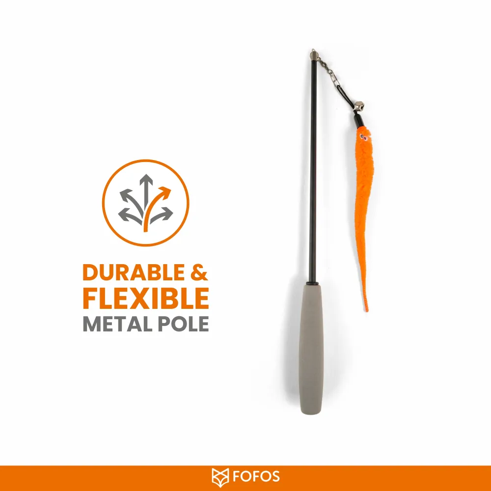 Fofos Retractable Worm Teaser for Cats