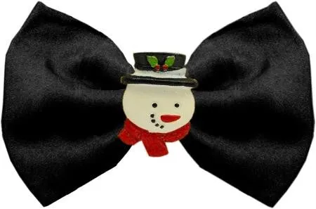 Frosty Chipper Black Pet Bow Tie