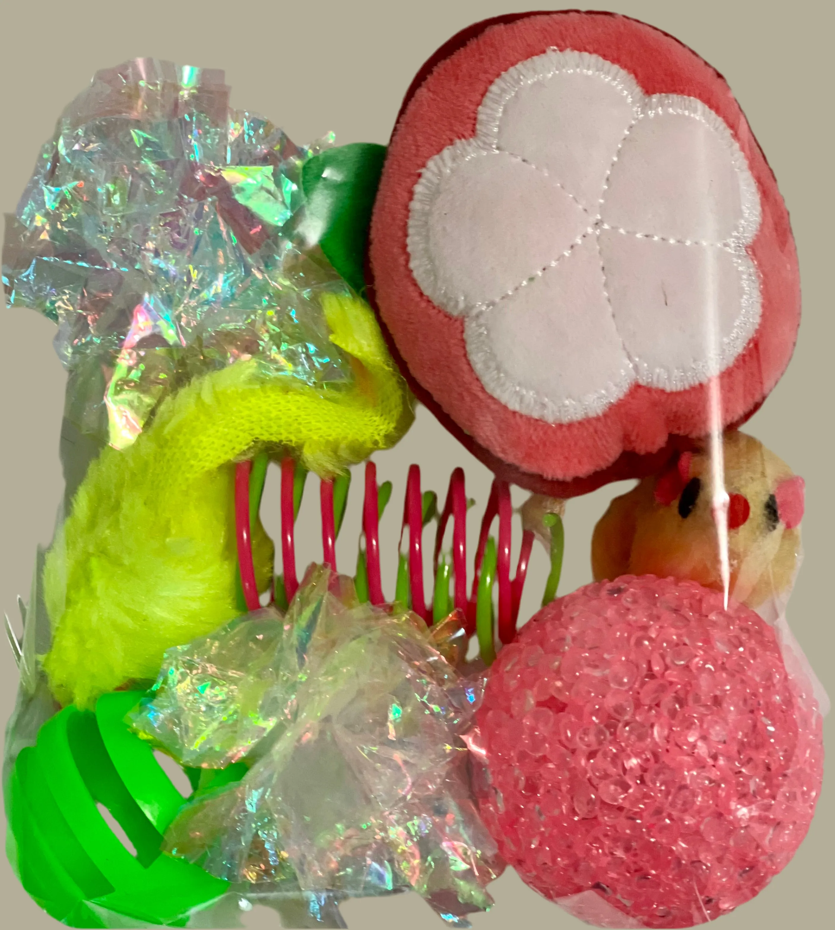 Furprize! Pomegranate,  Assorted Catnip Infusion Toys