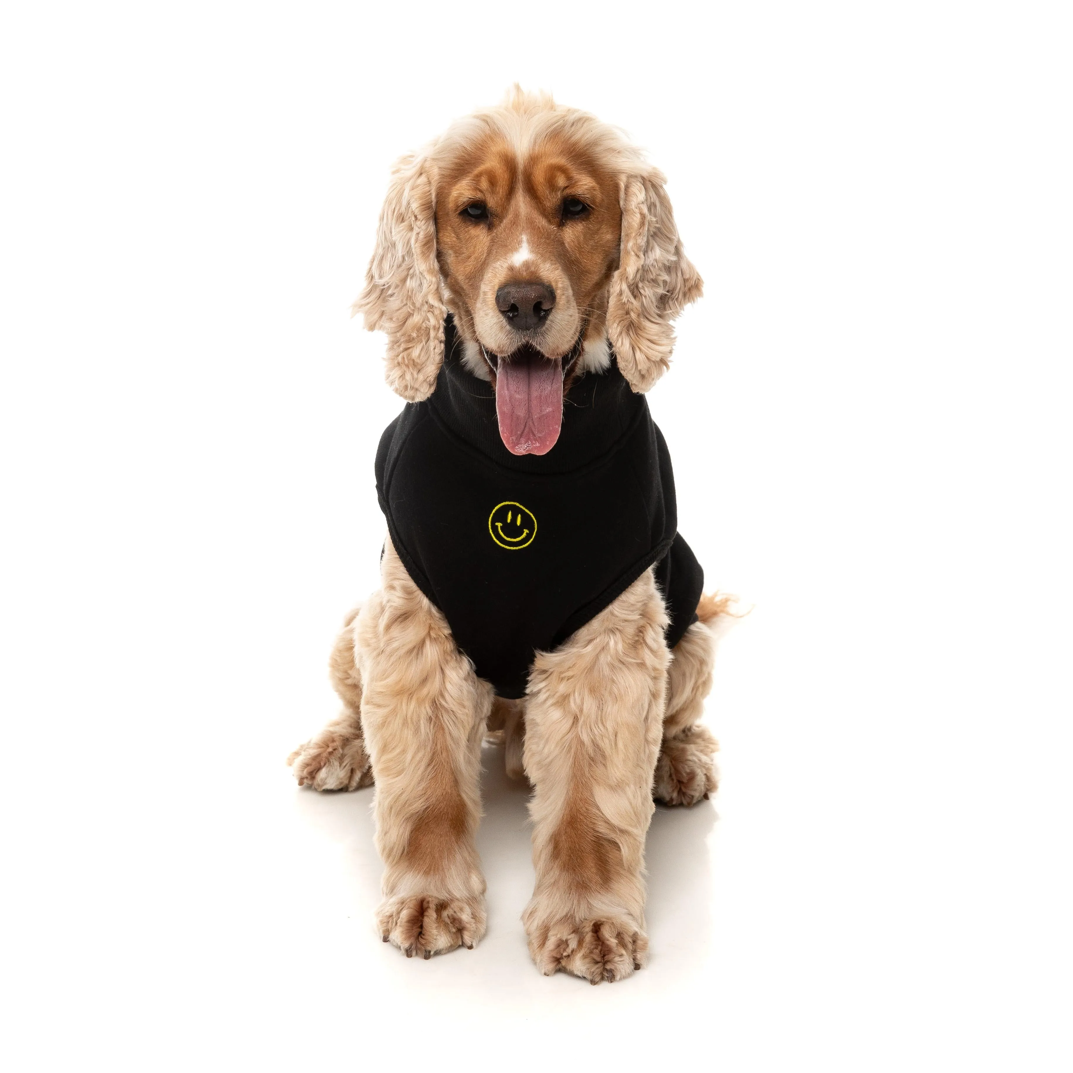 FuzzYard Dog Apparel Smiley Sweater Black Size 2