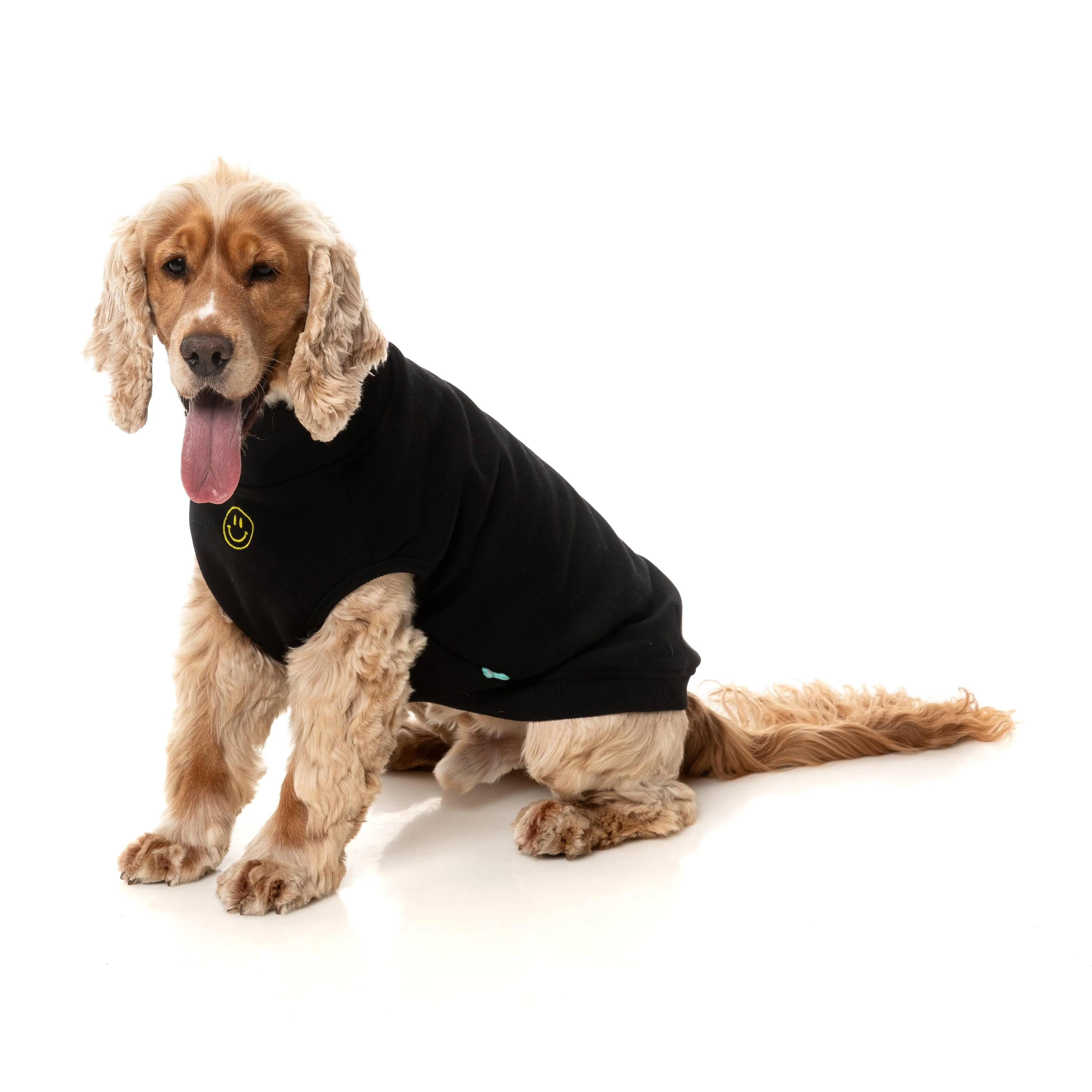 FuzzYard Dog Apparel Smiley Sweater Black Size 2