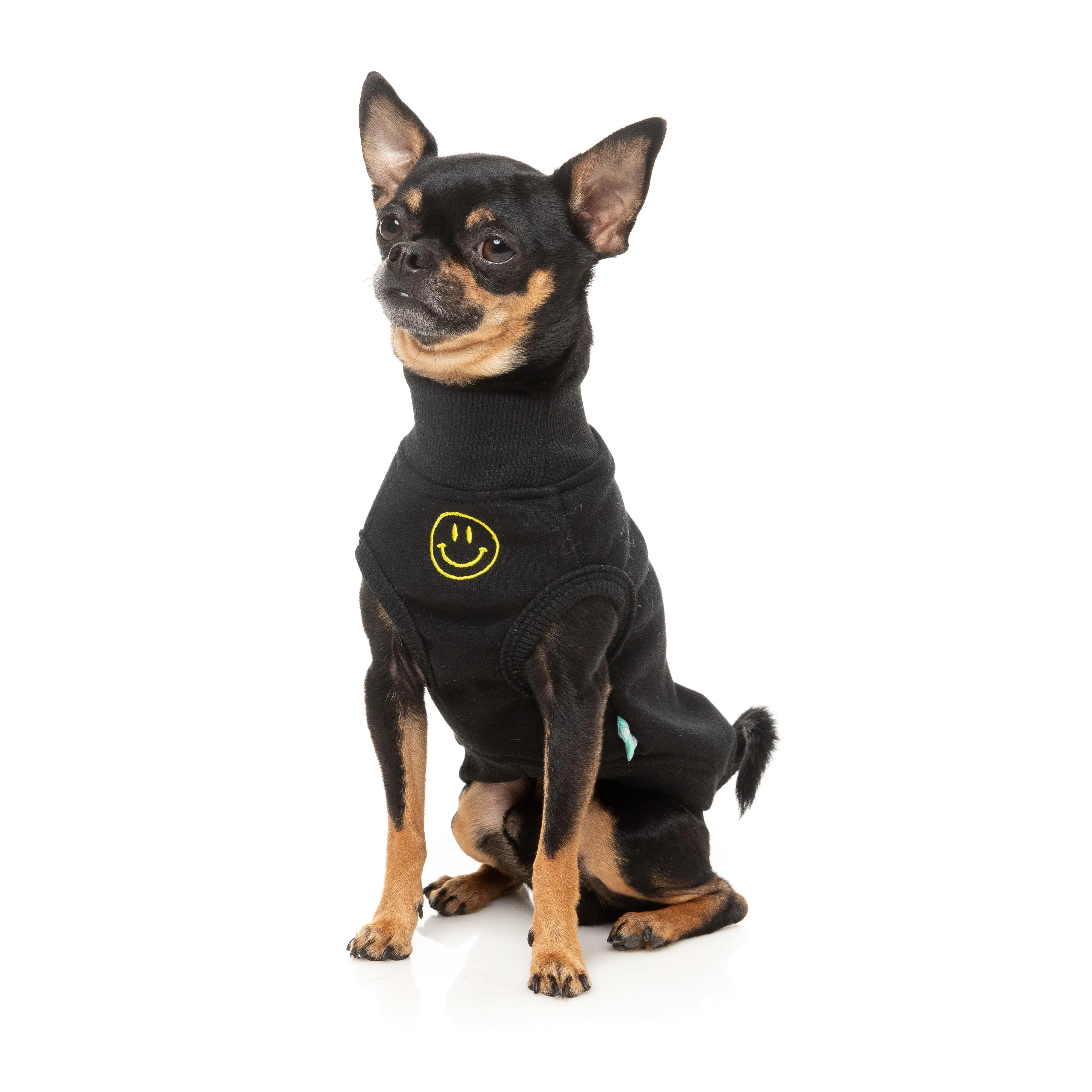 FuzzYard Dog Apparel Smiley Sweater Black Size 2