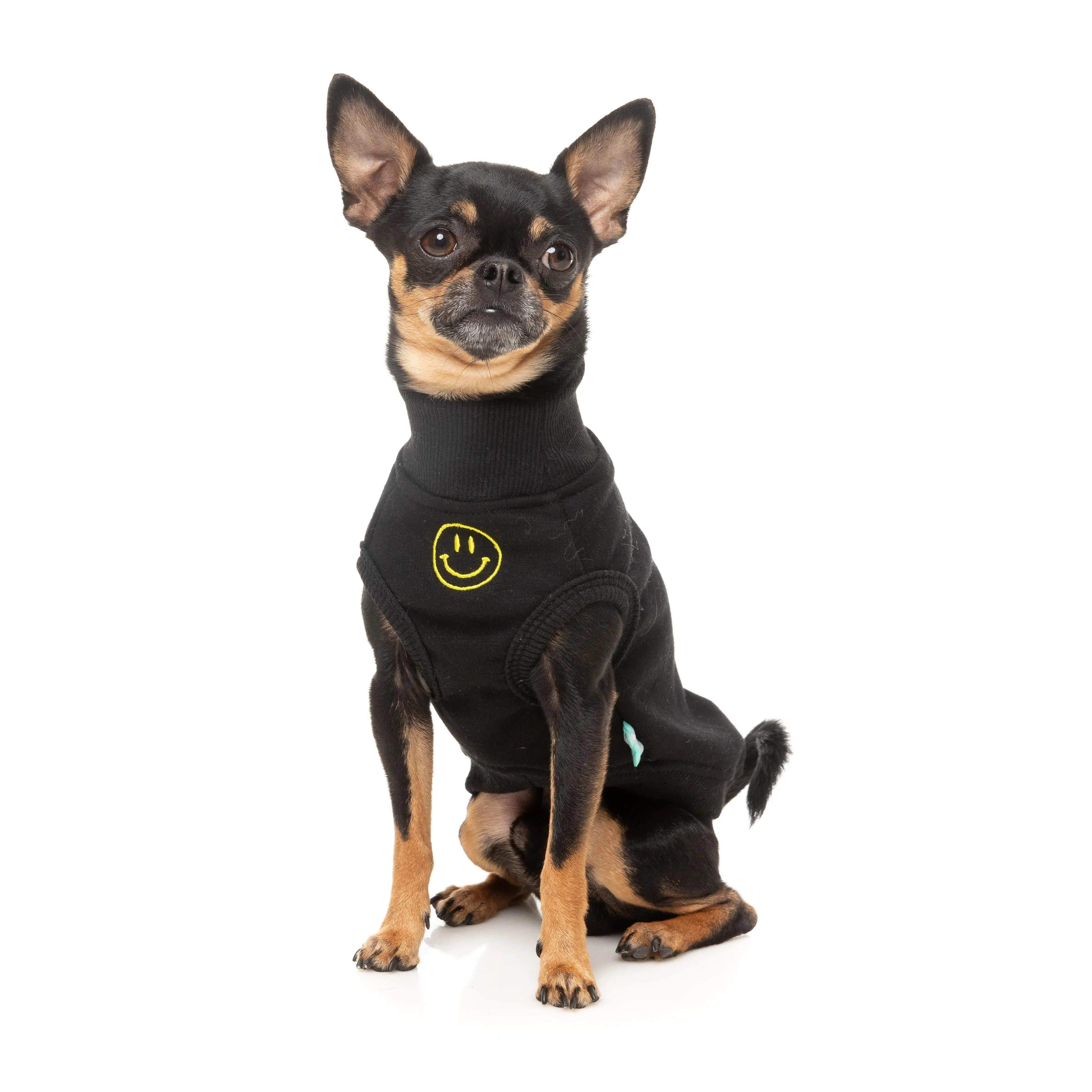 FuzzYard Dog Apparel Smiley Sweater Black Size 2