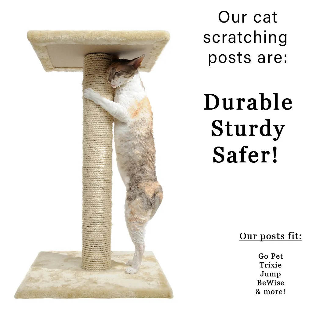 Go Pet | Trixie | Jump | Yaheetech | Tiger Tough | Catry | Heybly | Feandrea | BeWise Cat Trees Cat Tree Replacement Post - Sisal Wrapped - 15" to 20.6" Tall