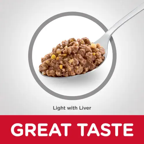 Hill's Science Diet Adult Light Canned Dog Food with Liver (13.1 oz x 12 cans)
