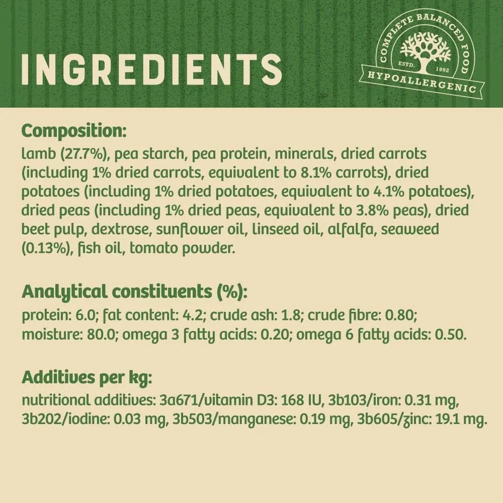 James Wellbeloved | Grain Free Dog Food Pouches | Lamb in Gravy - 100g Pouch Bulk Packs