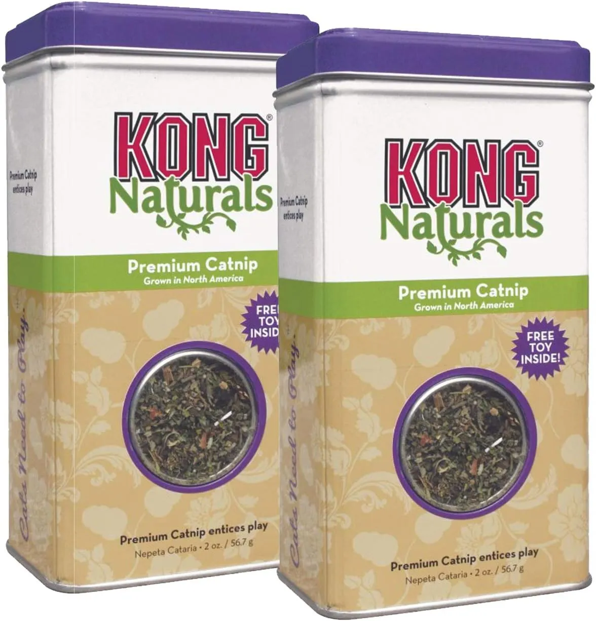 KONG - Naturals Premium Catnip - Premium North American Grown - 2 Ounce (2 Pack)