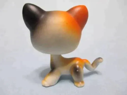 LIKE NEW Littlest Pet Shop Cat Calico 106 Shorthair Siamese Short Hair Authentic Lps DEC02J