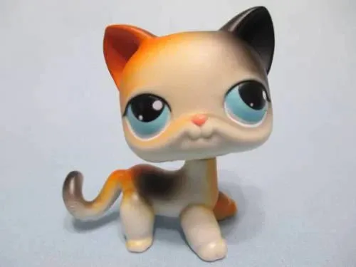 LIKE NEW Littlest Pet Shop Cat Calico 106 Shorthair Siamese Short Hair Authentic Lps DEC02J