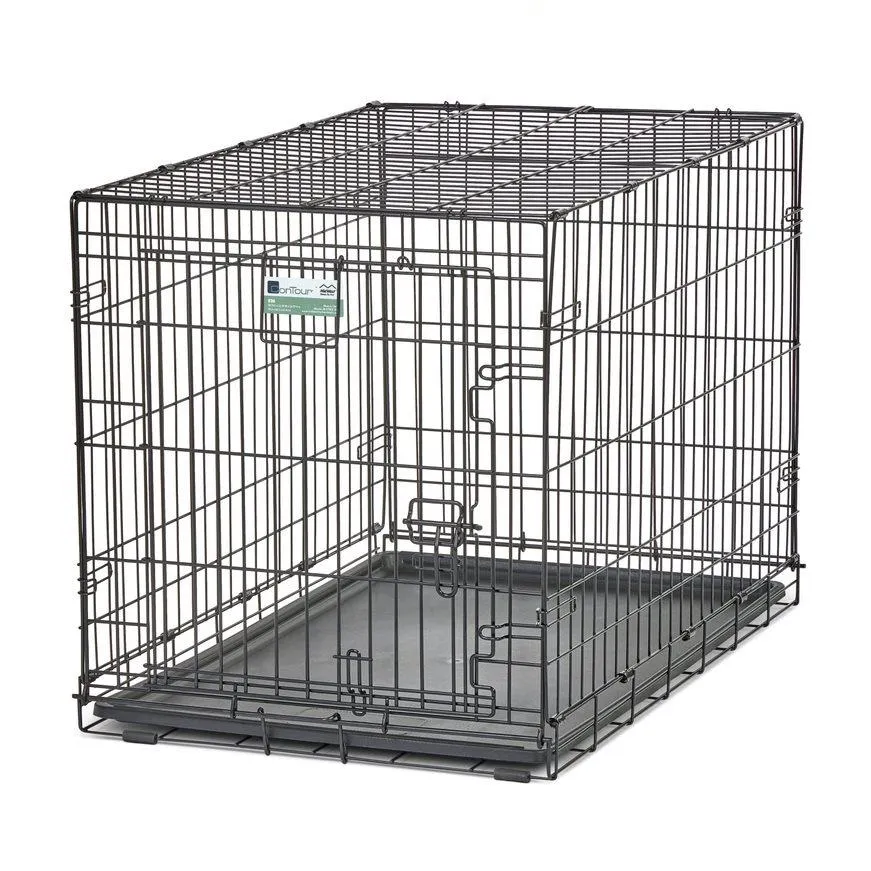 Midwest Contour Metal Folding Single Door Dog Crate - 36" X 23" X 25" Inches