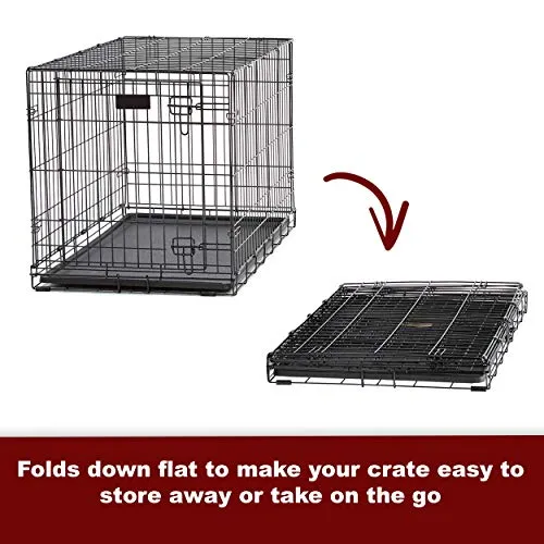 Midwest Contour Metal Folding Single Door Dog Crate - 36" X 23" X 25" Inches