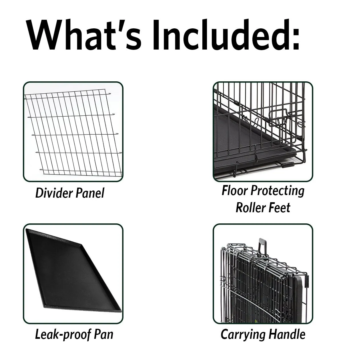 Midwest Contour Metal Folding Single Door Dog Crate - 36" X 23" X 25" Inches