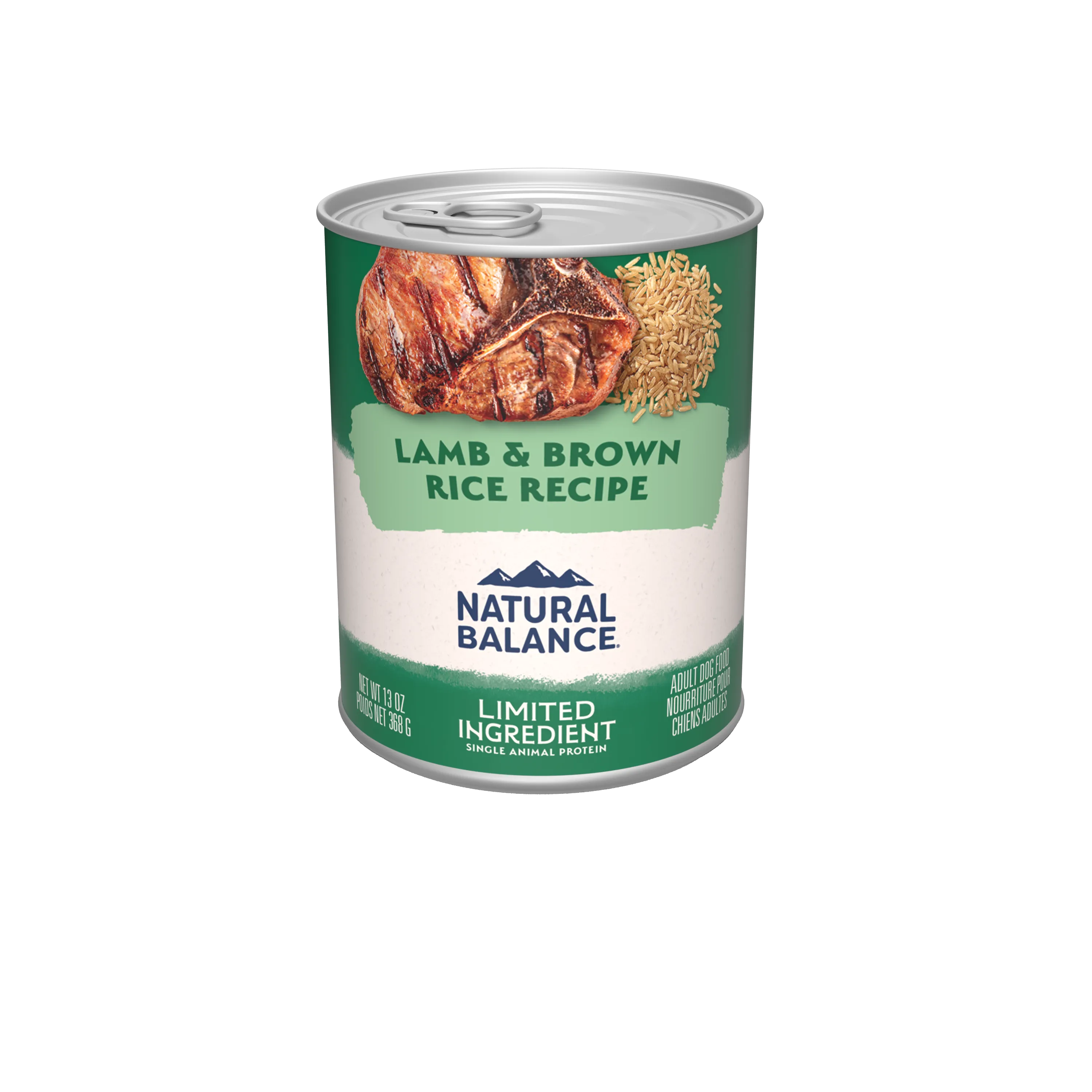 Natural Balance Limited Ingredient Lamb & Brown Rice Recipe Paté 13oz, Wet Dog Food, Case Of 12