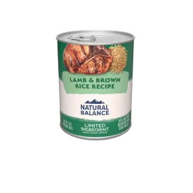 Natural Balance Limited Ingredient Lamb & Brown Rice Recipe Paté 13oz, Wet Dog Food, Case Of 12