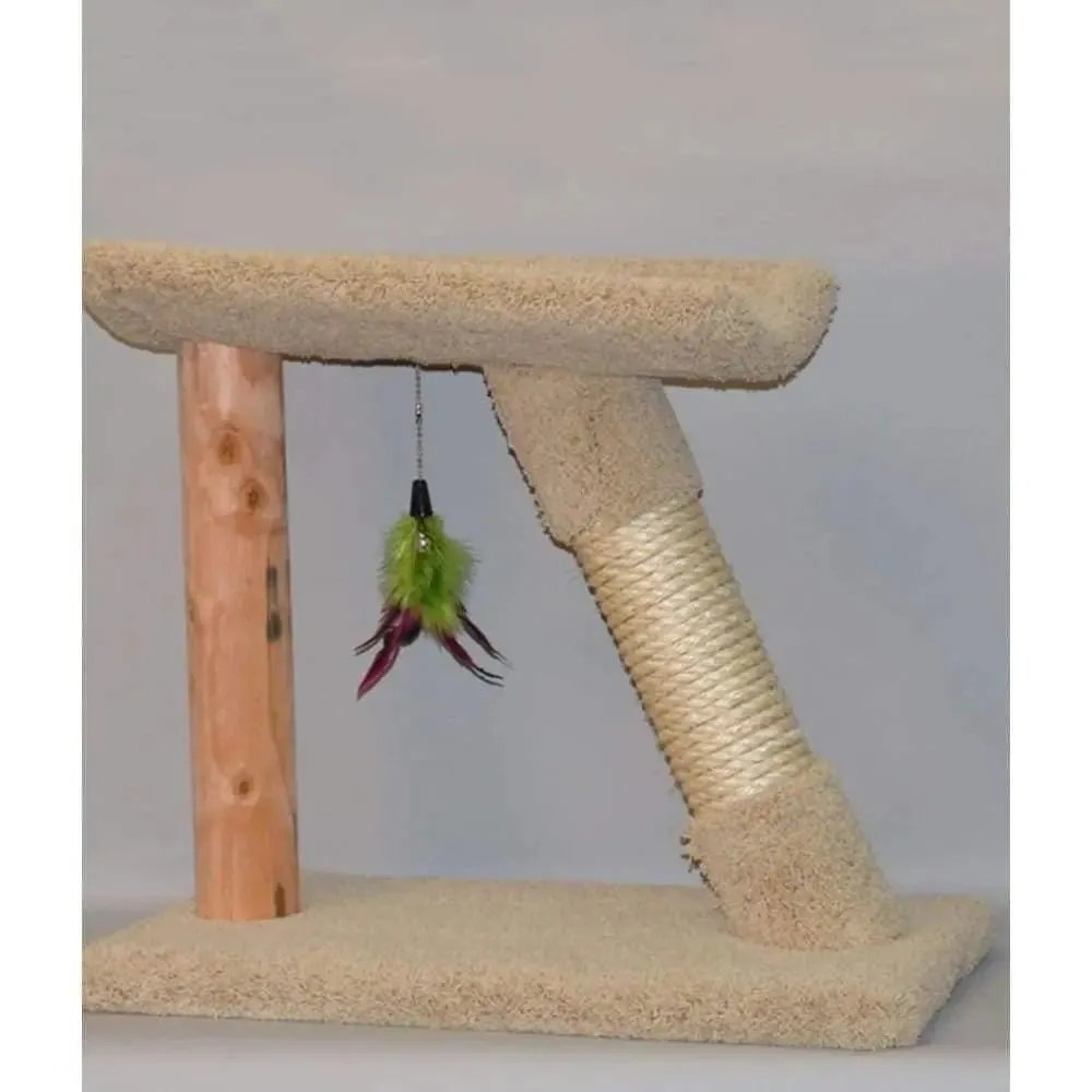 North American Pet Half Moon Sisal Slant Scratching Post Tan
