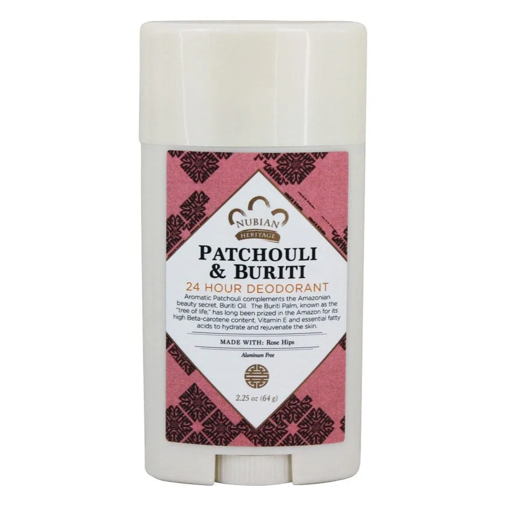 Nubian Heritage - Patchouli & Buriti 24 Hour Deodorant - 2.25oz