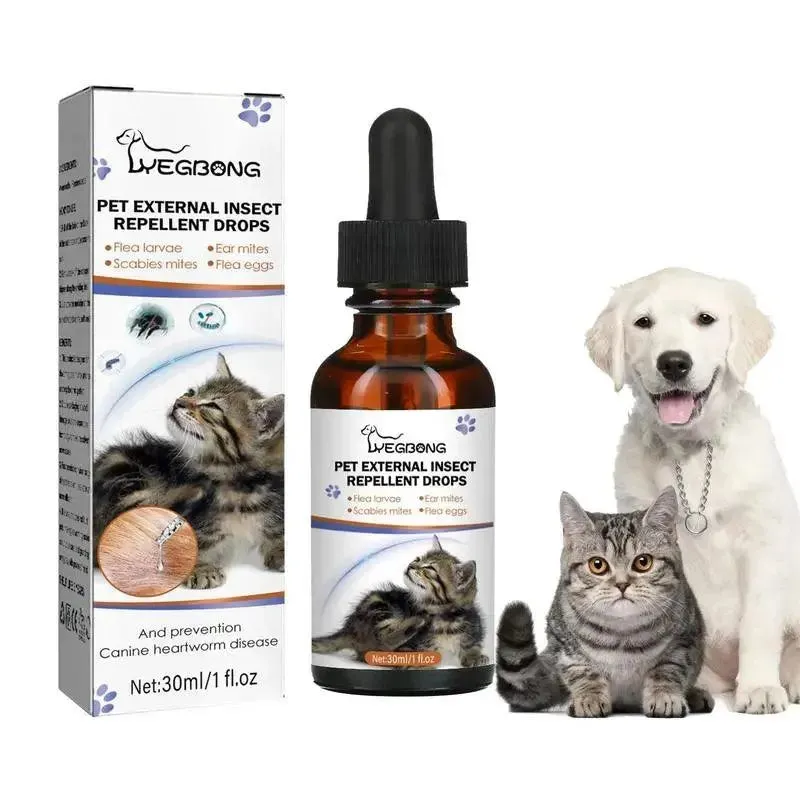 Pet Anti-Flea Drops 30ml Insecticide Lice Remover