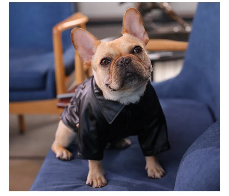 Pet / Dog Skater Faux Leather Jacket