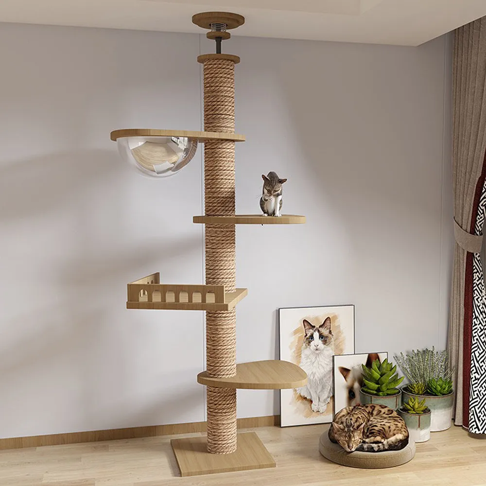 Premium Large Cat Climbing Tower Floor to Ceiling