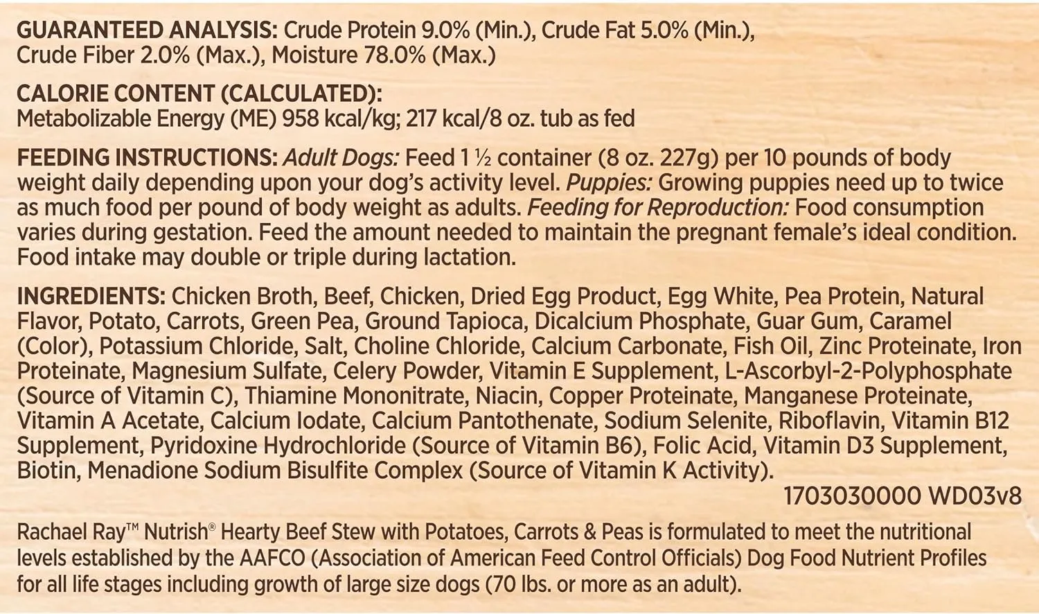 Rachael Ray Nutrish Premium Natural Wet Dog Food, Hearty Beef Stew Recipe, 8 Ounce (Pack of 8)