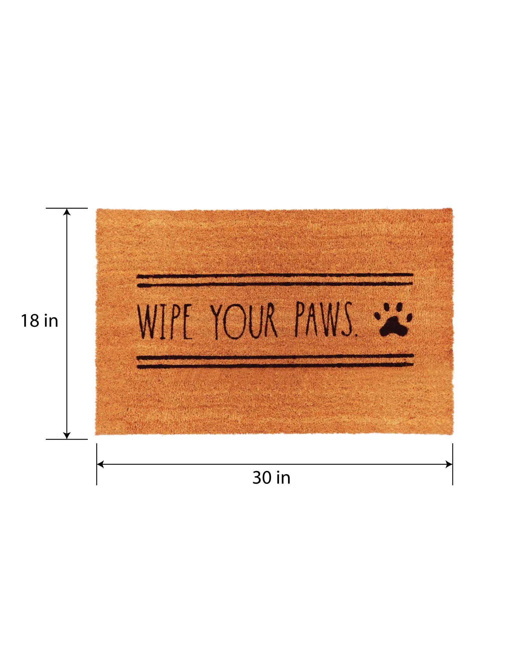 Rae Dunn “Wipe Your Paws” Dog-Theme Coconut Coir Doormat