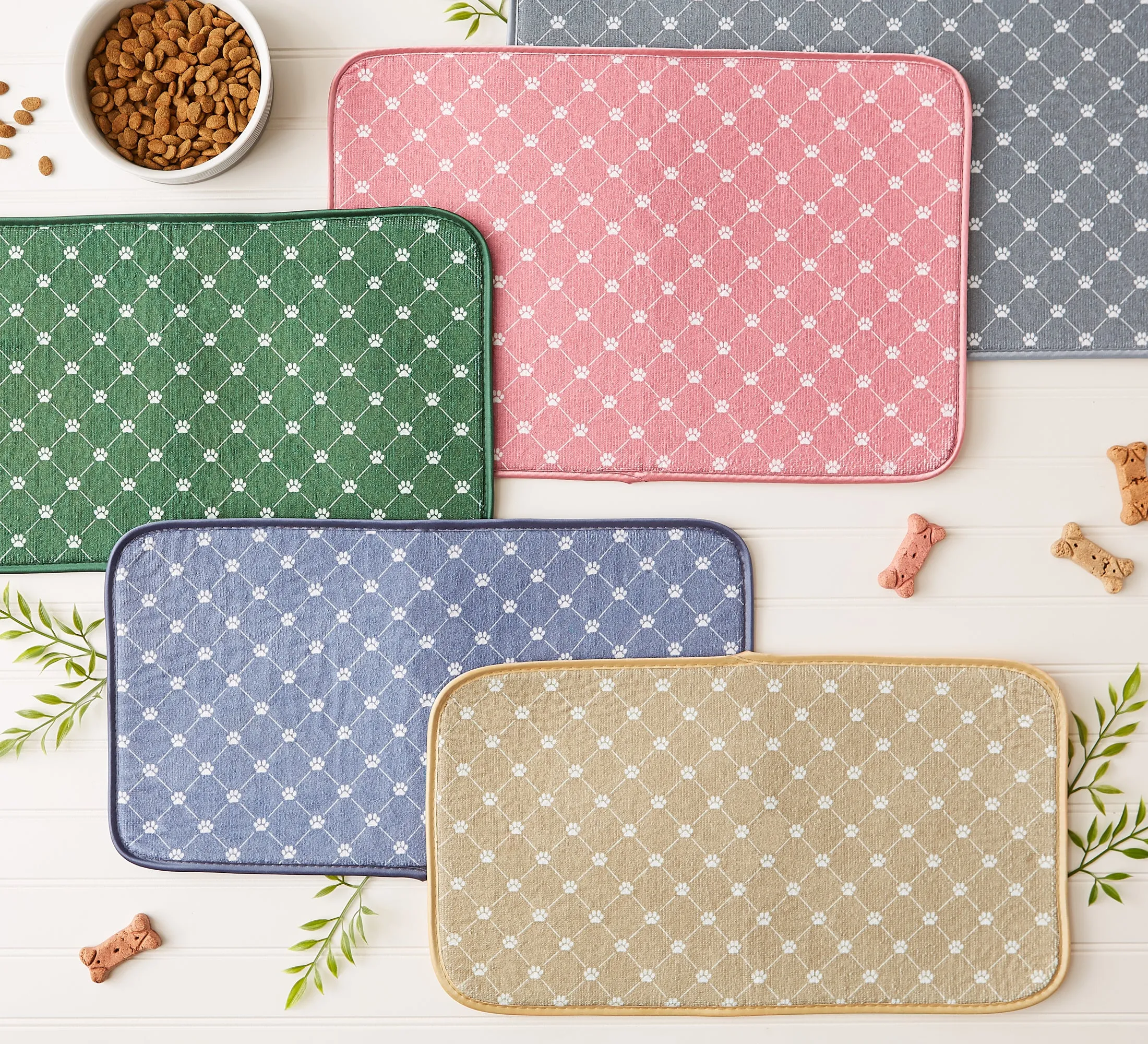 Taupe Printed Trellis Paw Pet Mat