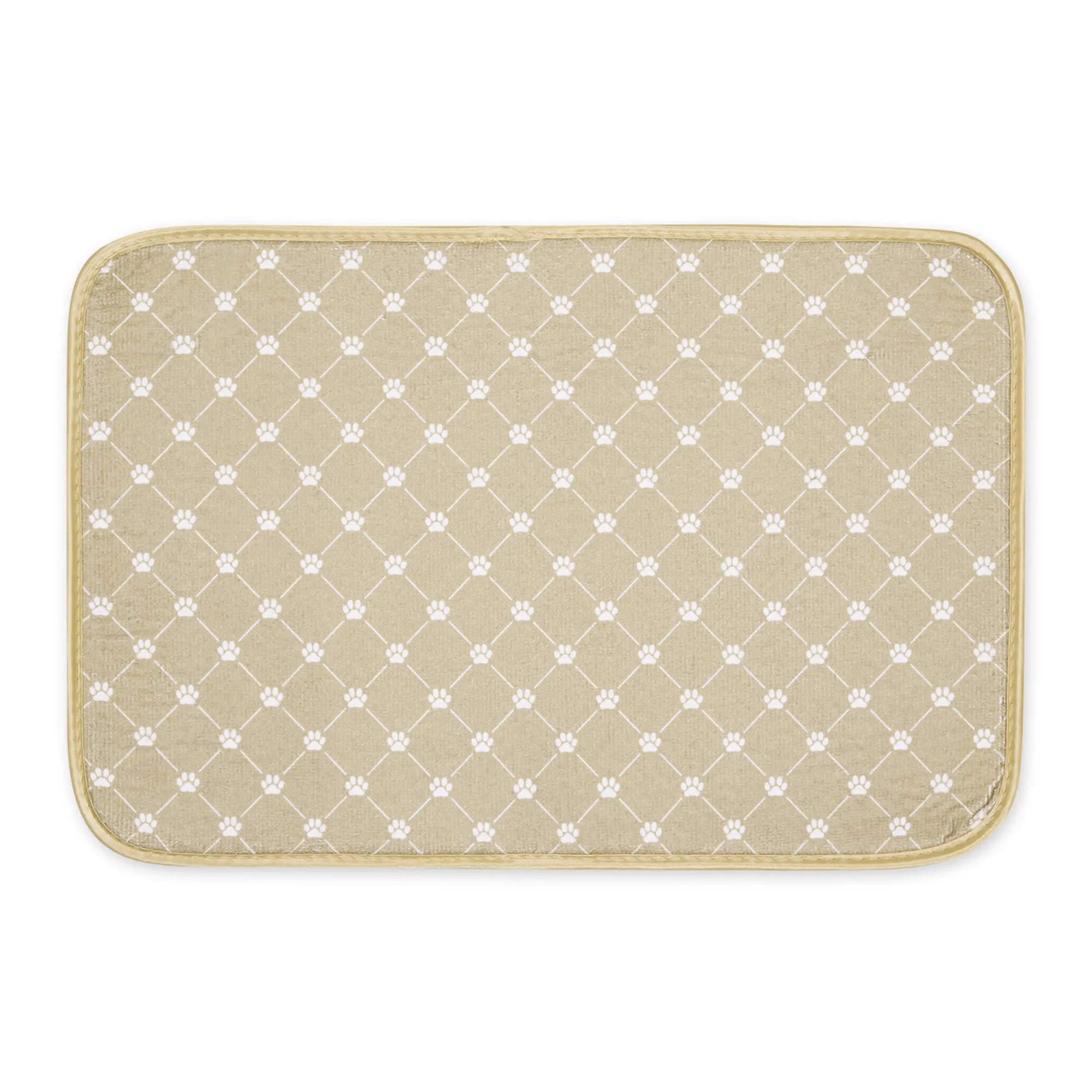Taupe Printed Trellis Paw Pet Mat