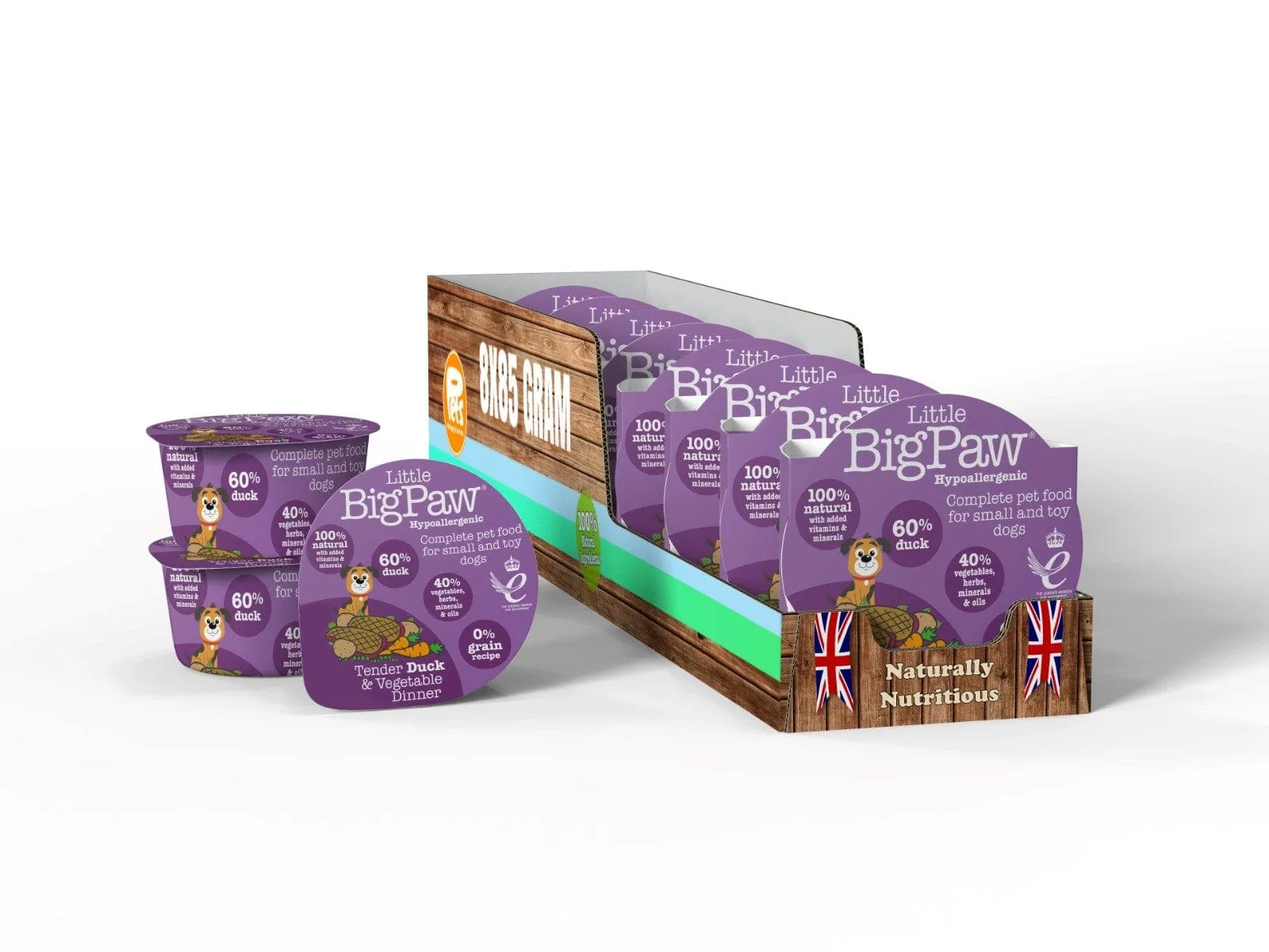 Tender Duck & Vegetable Dinner 8x85 Gram /Little BigPaw