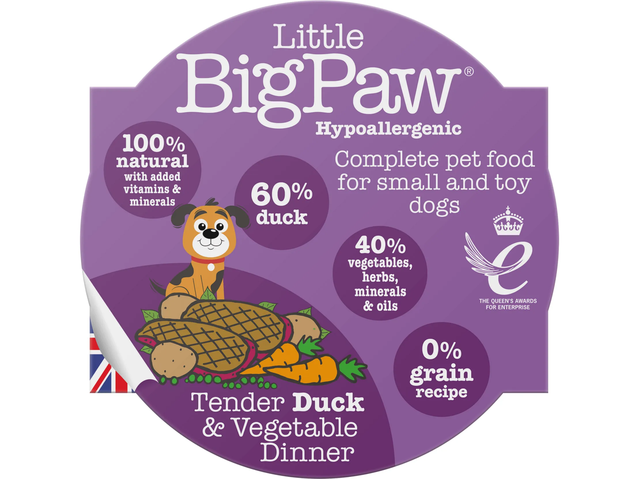 Tender Duck & Vegetable Dinner 8x85 Gram /Little BigPaw