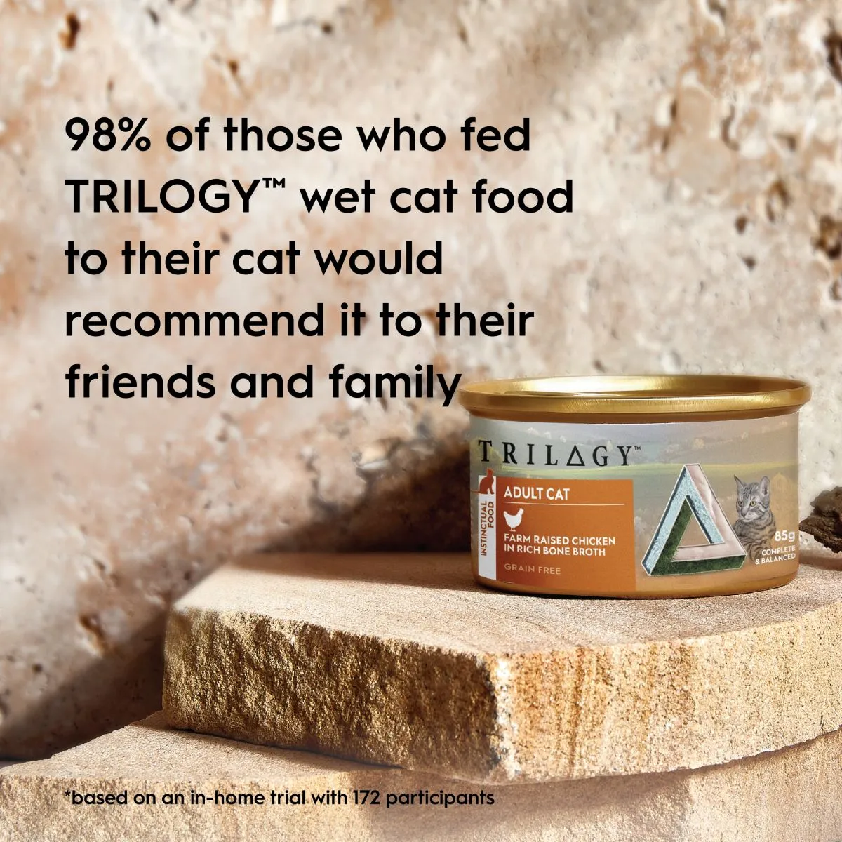 Trilogy Hydrating Protein Mousse Adult Chicken Wet Cat Food 85g