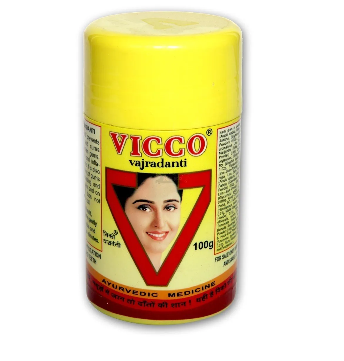 Vicco Vajradanti Tooth Powder Ayurvedic Medicine 100g (3.5oz)