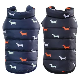 Winter Dog Jacket - Dog Print