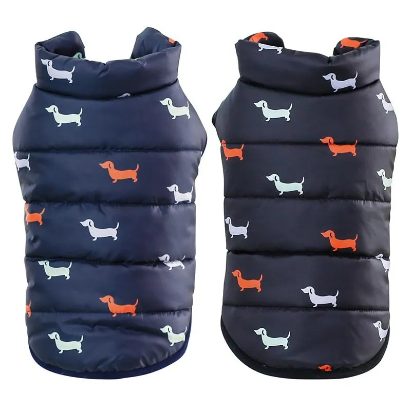 Winter Dog Jacket - Dog Print