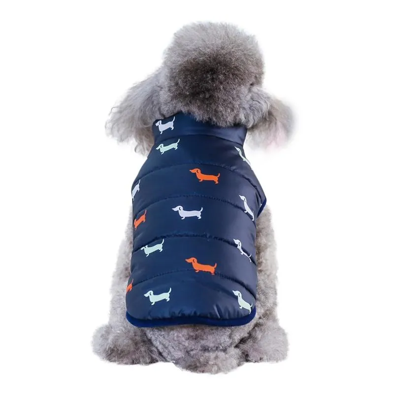 Winter Dog Jacket - Dog Print