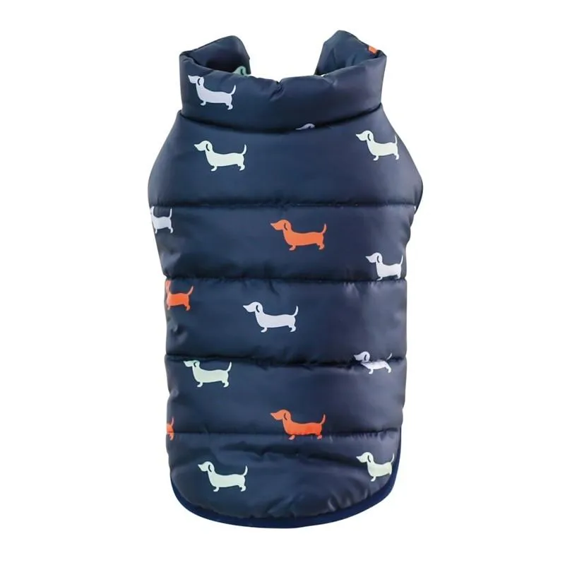 Winter Dog Jacket - Dog Print