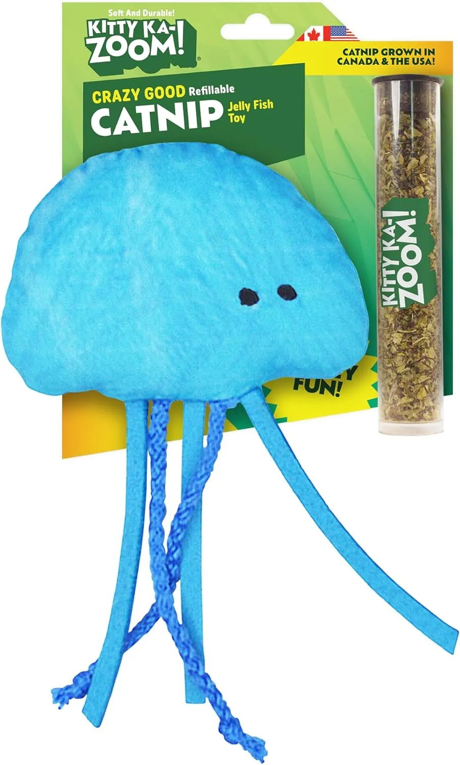 ZOOMIE Jelly Fish - Refillable Catnip Toy   Catnip