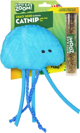 ZOOMIE Jelly Fish - Refillable Catnip Toy   Catnip