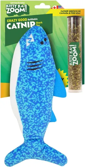 ZOOMIE Shark - Refillable Catnip Toy   Catnip