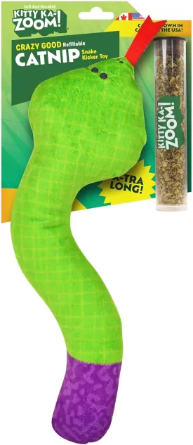 ZOOMIE Snake Kicker - Refillable Catnip Toy   Catnip